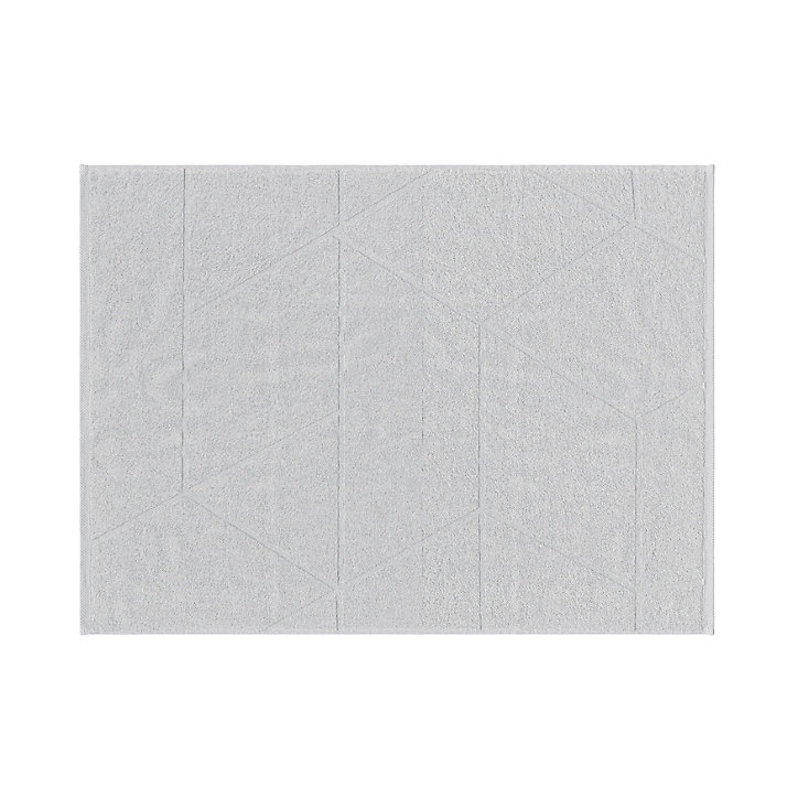 Tapis de bain rectangulaire GoodHome Drina coloris gris minéral en coton L.50 x l.70 cm