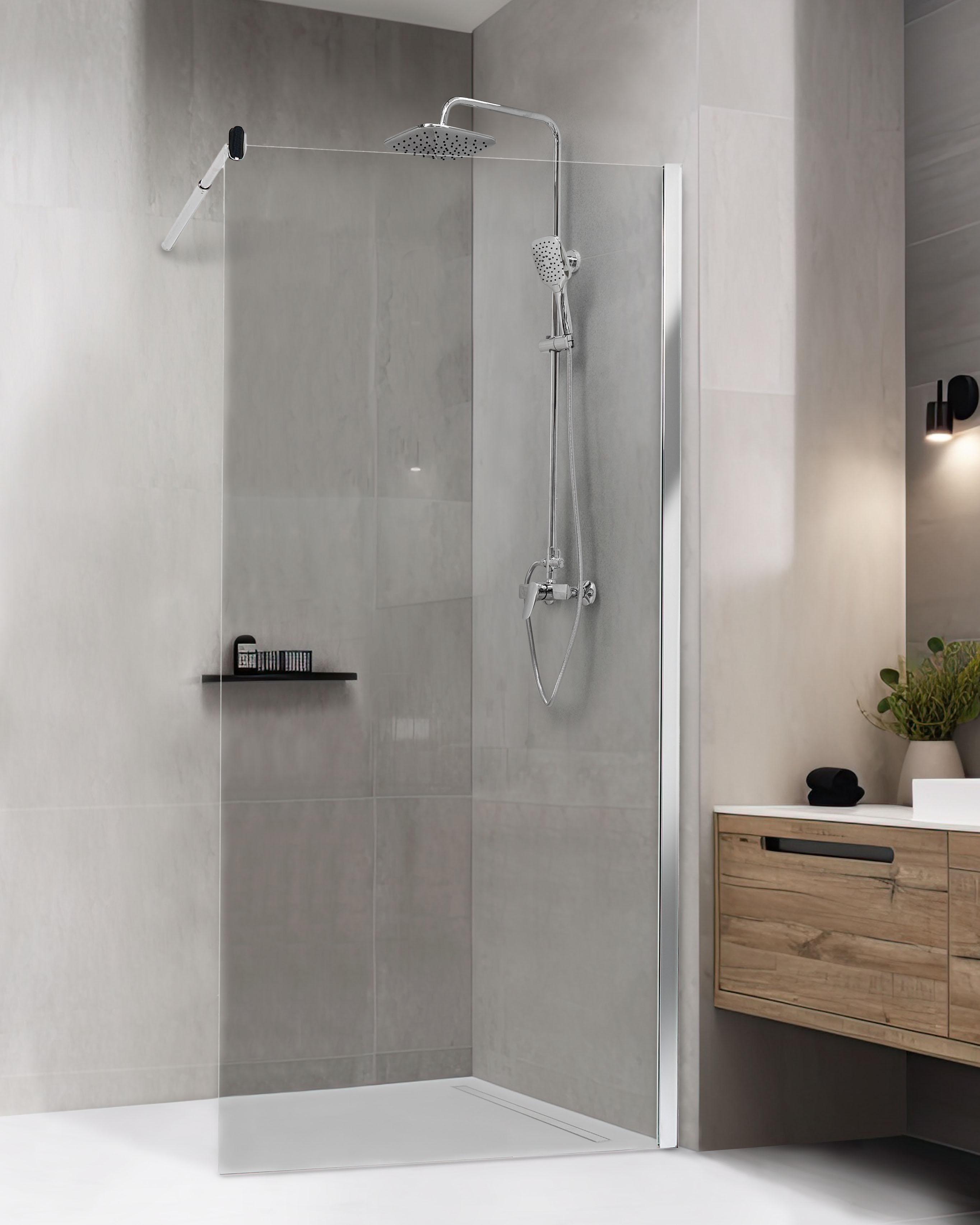 Douchescherm AHAUS 100 x 190 cm Zilver