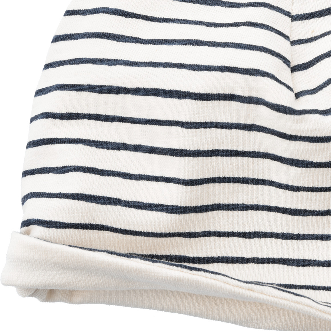 Topomini Pure Collection Baby Mütze mit Streifen dunkelblau / weiss