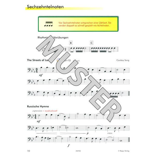 Horst Rapp Verlag Posaune lernen mit Spaß 2