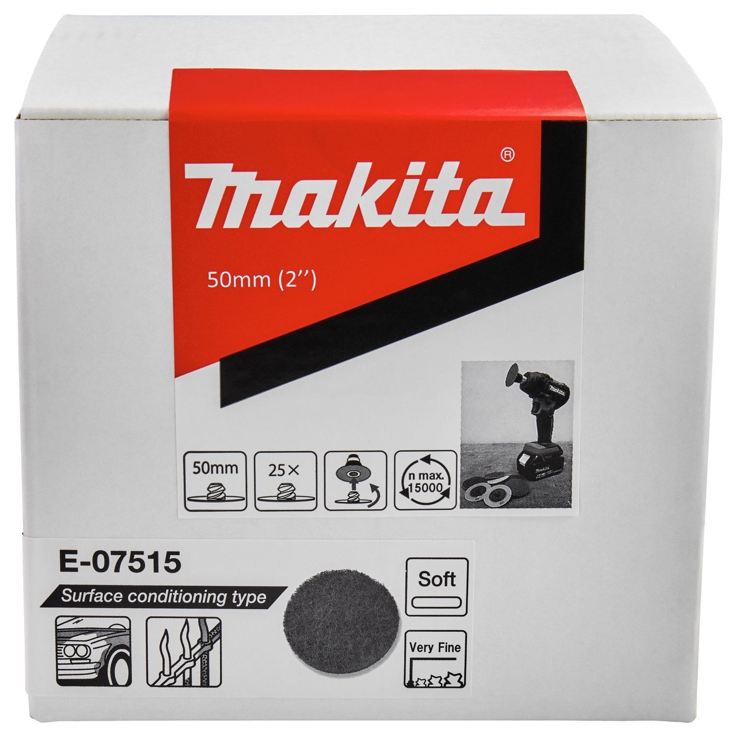 Makita E-07515 Schuurvliesschijf Zeer Fijn/Zacht