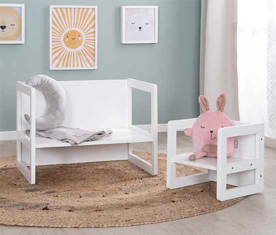 roba 3-in-1-Kindersitzgruppe, weiß