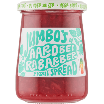 Jumbo's Fruitspread Aardbei Rabarber 335 g