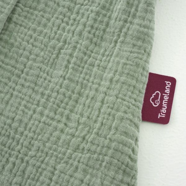 Träumeland Zomerslaapzak Liebmich - Cotton Muslin - Sage Green - 60 cm