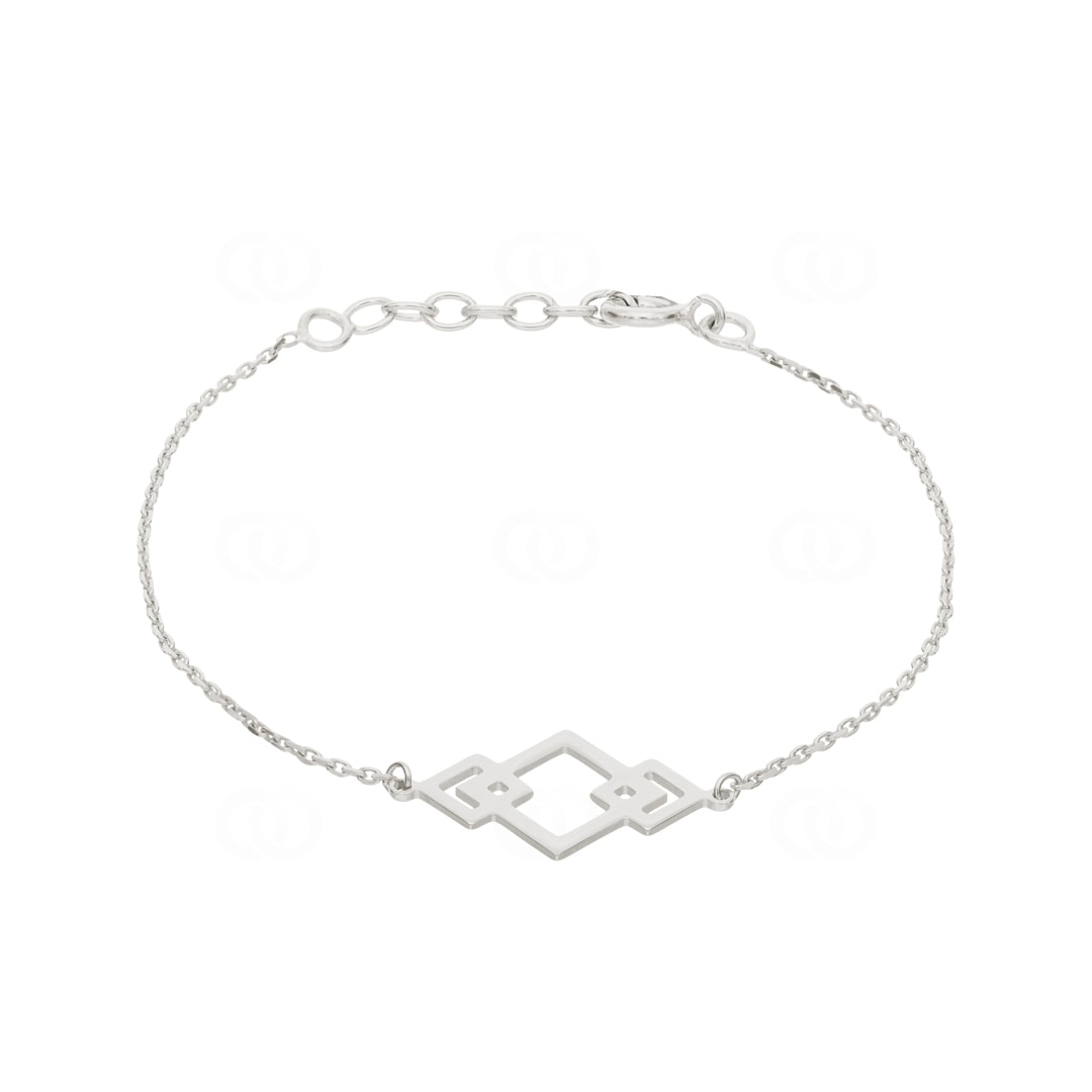 Armband 925 Silber rhodiniert Fantasie 19cm