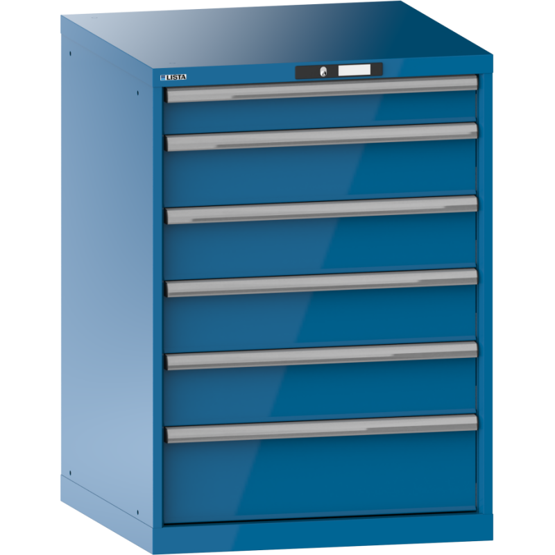 Armoire à tiroirs Lista 36x36 E H 100 x L 71,7 x P 72,5 cm 6 tiroirs (1 x 10, 4 x 15 et 1 x 20 cm) Key Lock