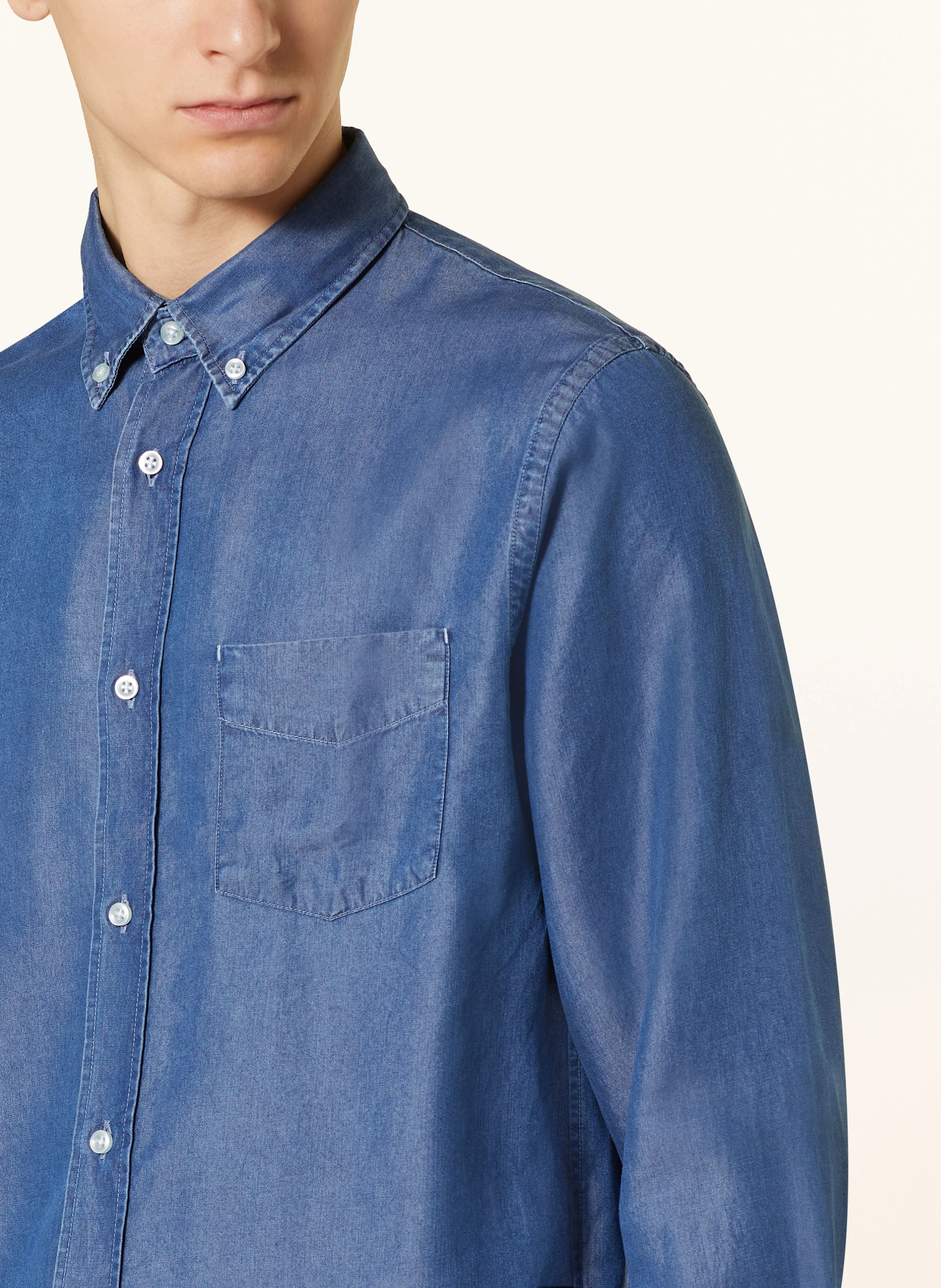 Officine Générale Hemd BART Regular Fit in Jeansoptik