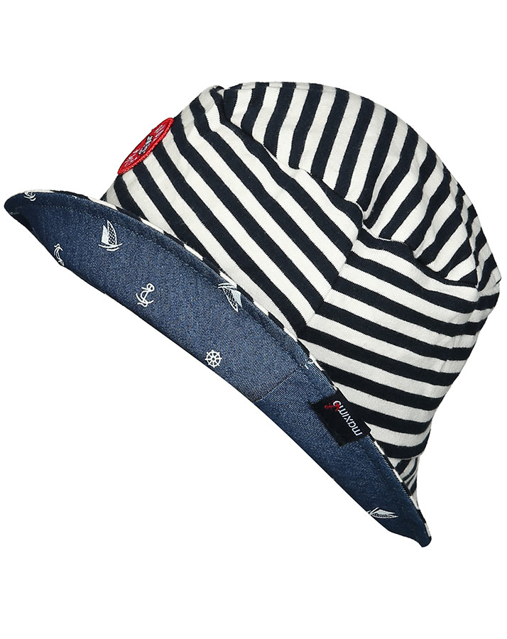 Sommerhut AHOI THERE in navy/weiß