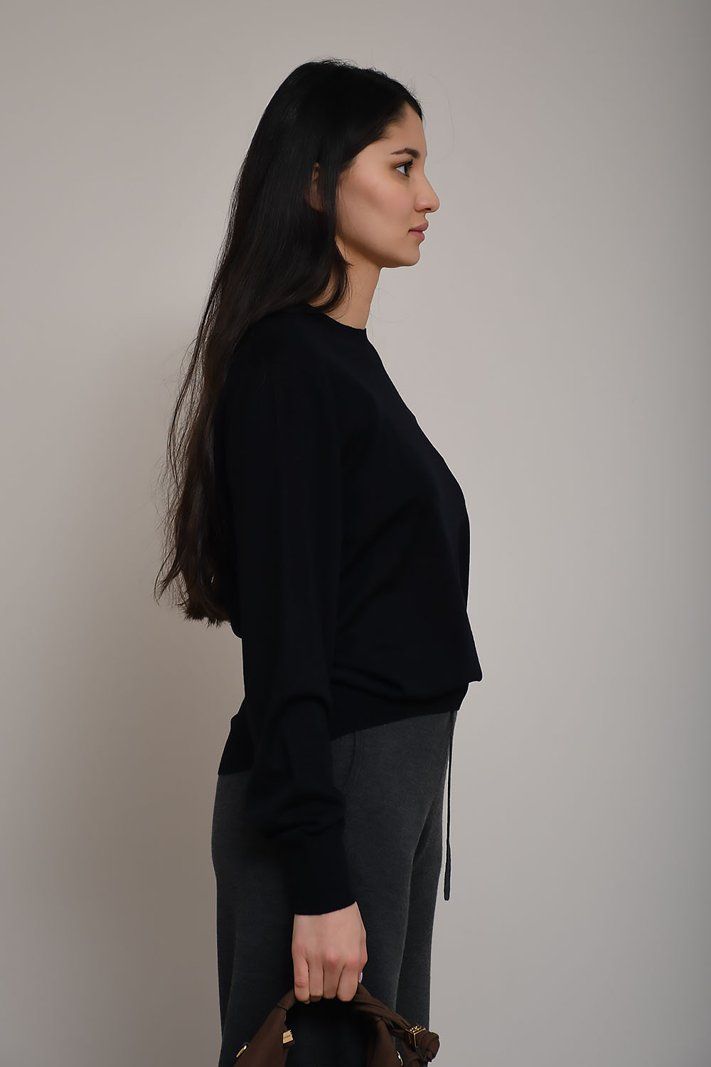 Wool knitted crew