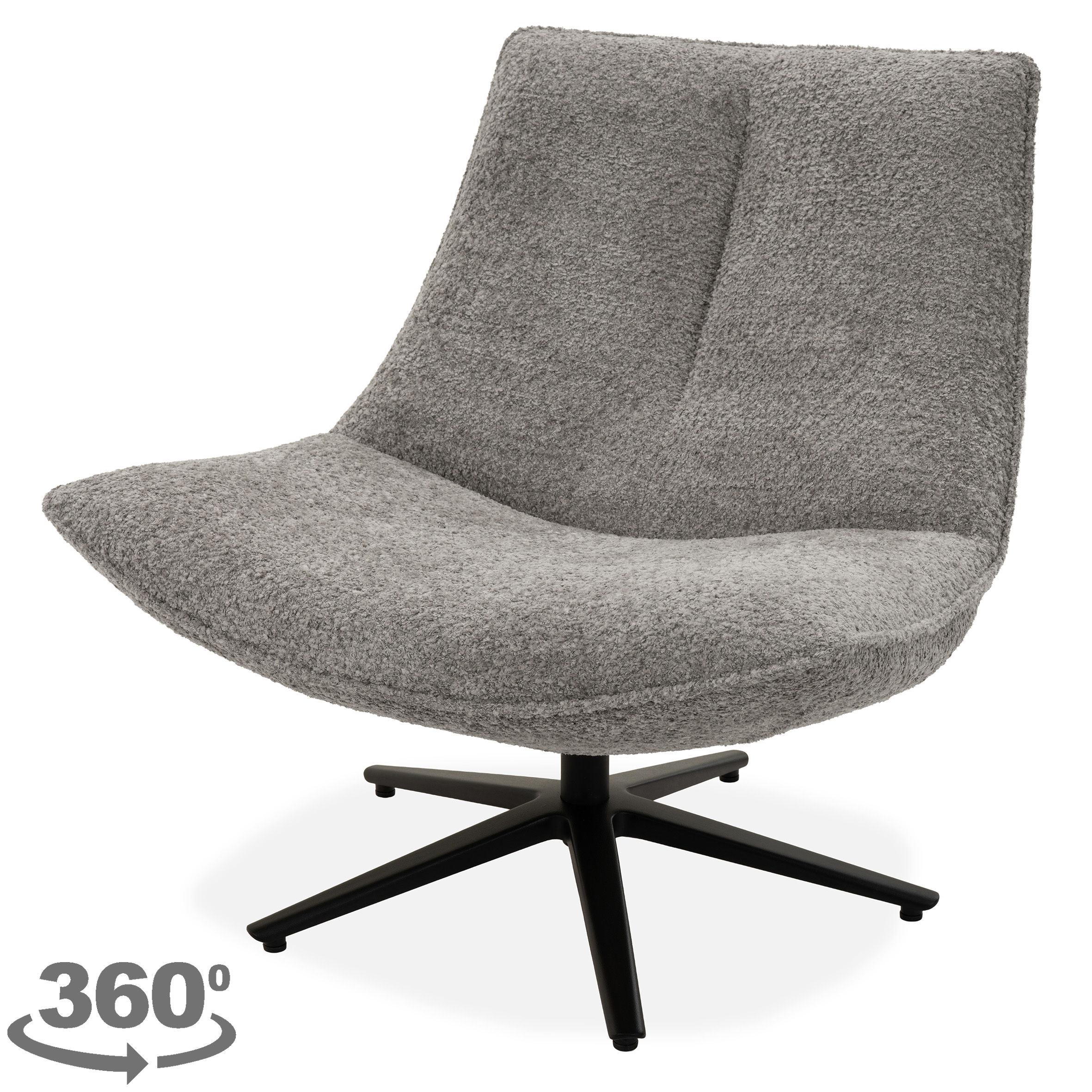 Draaifauteuil Catleen B83 x D83 x H76 cm
