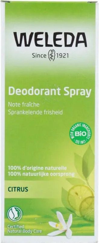 Weleda - Citrus - Deodorant Spray - 100ml - Natuurlijke Frisheid