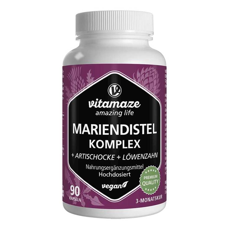 Mariendistel Komplex Artischocke + Löwenzahn veg.Kps, 90 St