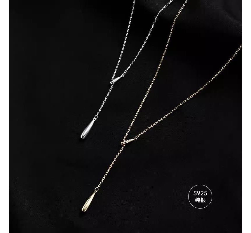 Gaya - Druppelhanger Sterling Zilveren Ketting