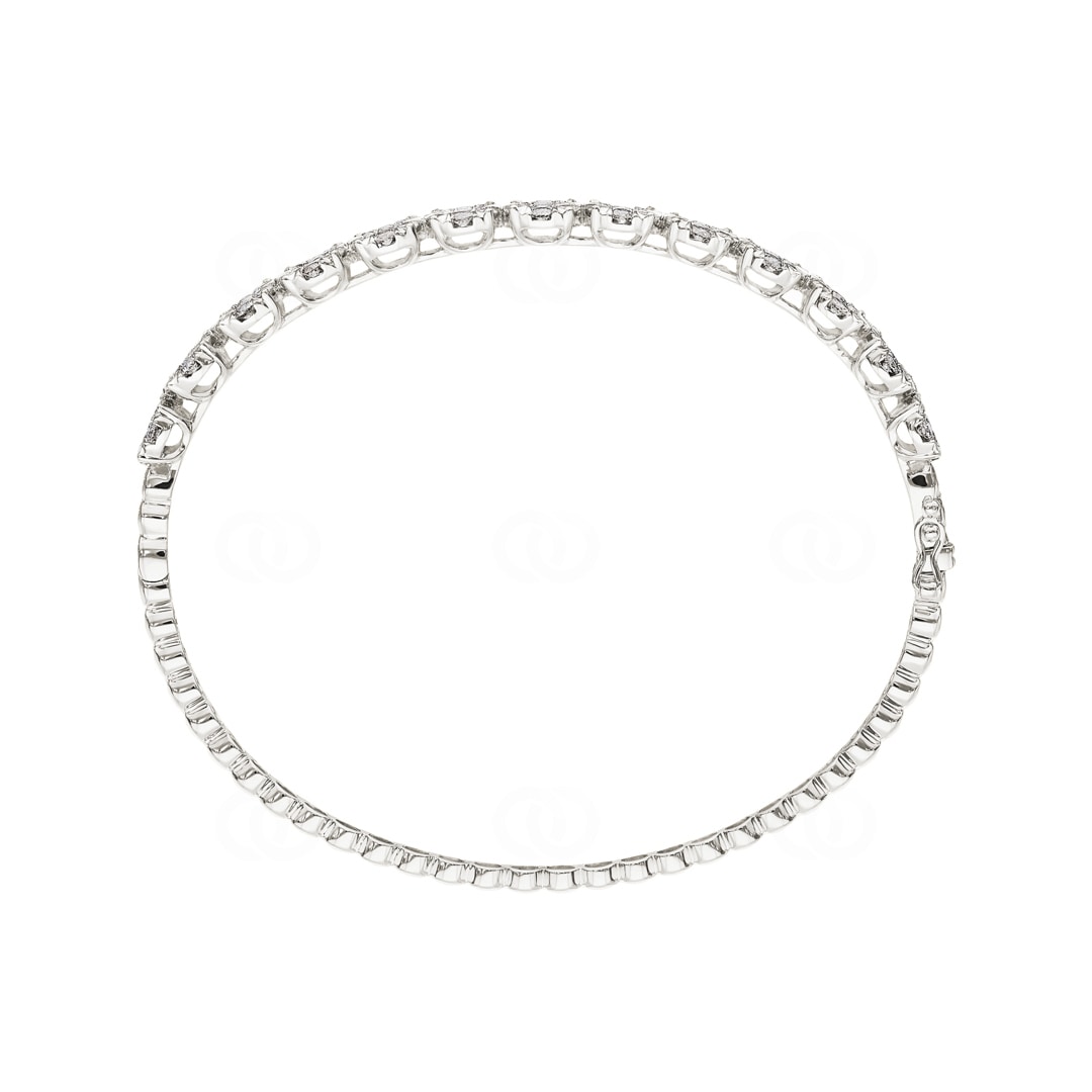 3.00 Karat Diamantarmreif 750/18 K Weissgold