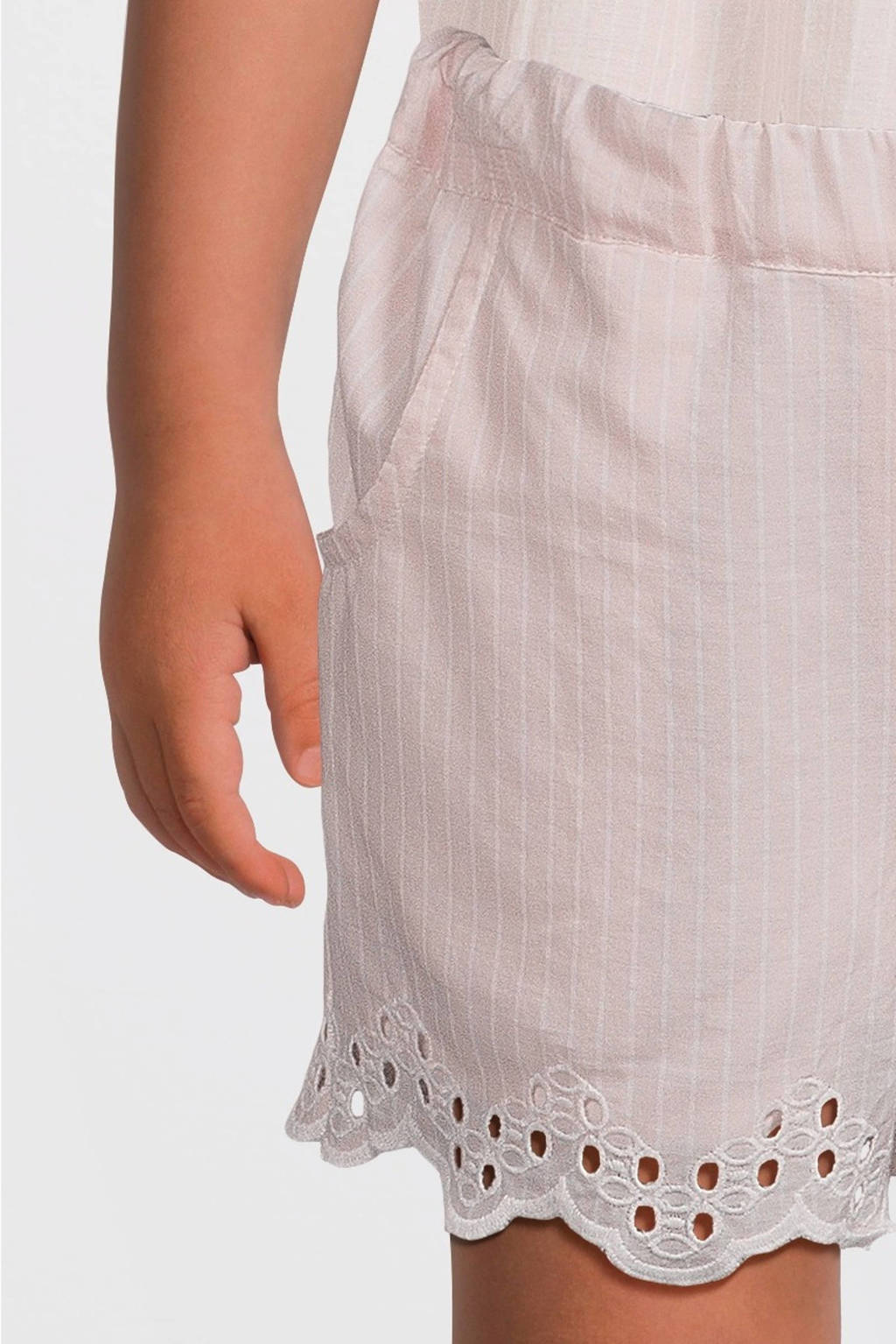 NAME IT gestreepte casual short NMFFESINNE roze