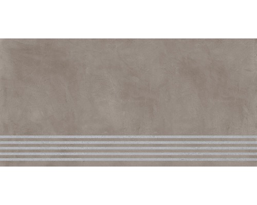 Porseleinen steengoed wand- en vloertegel Cementine 29,7 x 119,7 x 0,9 cm bruin mat R10B