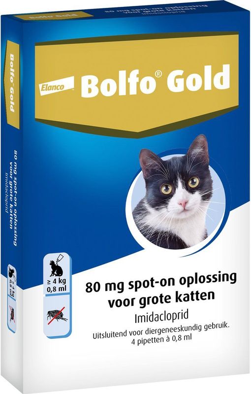 BOLFO GOLD KAT VLOOIENDRUPPELS 80 4 PIPET