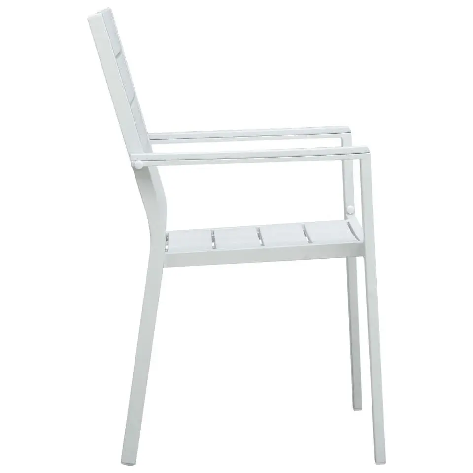 vidaXL - Tuinstoelen - Wit - Hout - 4 stuks