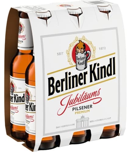 Berliner Kindl Jubiläums Pilsener 6x0,33 l (MEHRWEG)