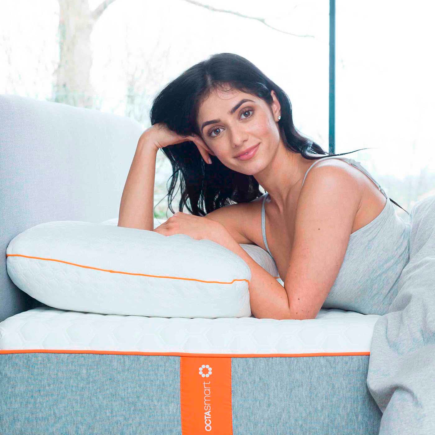 OCTAsleep Nackenstützkissen »Octasleep Smart Pillow« Füllung: 100% Polyester 1 Stk. tlg. Kopfkissen atmungsaktiv