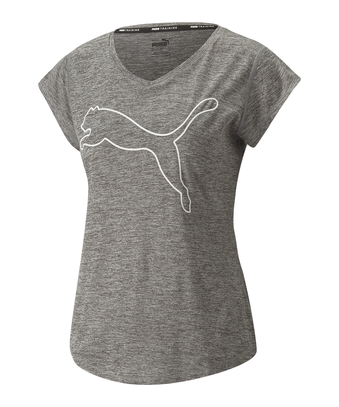 Puma Train Favorite Heather Cat T-Shirt Damen Grau F03