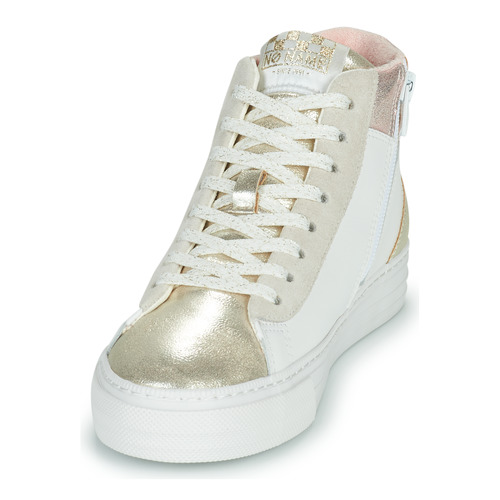 No Name - STRIKE MID CUT - Blanc / Doré