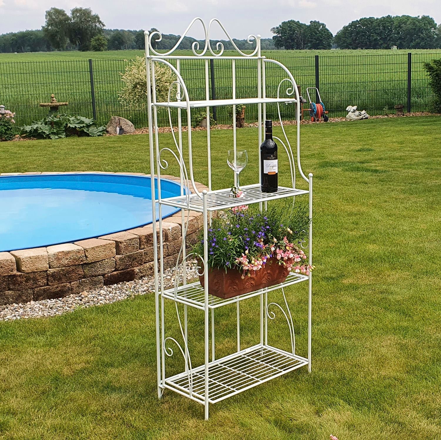 Ambiente Haus Standregal »Regal mit 4 Böden in Antikweiss - 162 cm« 1 Stk. tlg.