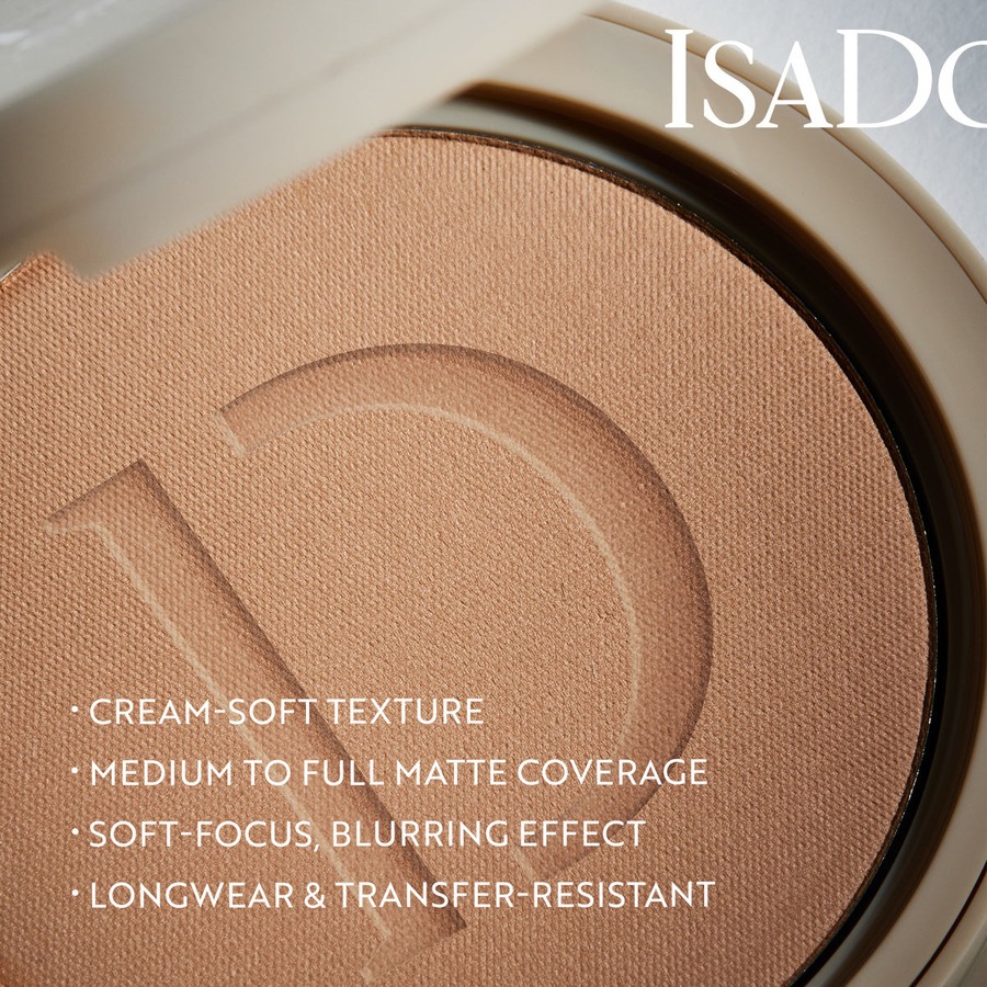 IsaDora The No Compromise Matte Longwear Powder 61 Cool Ivory 7g