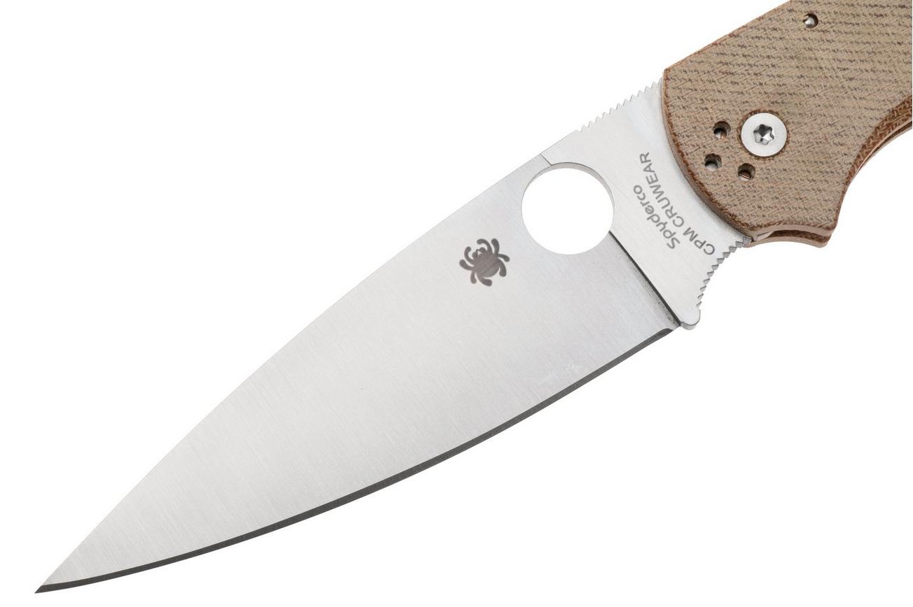 Spyderco Native Chief CPM Cru-Wear C244MPCW Brown Canvas Micarta zakmes