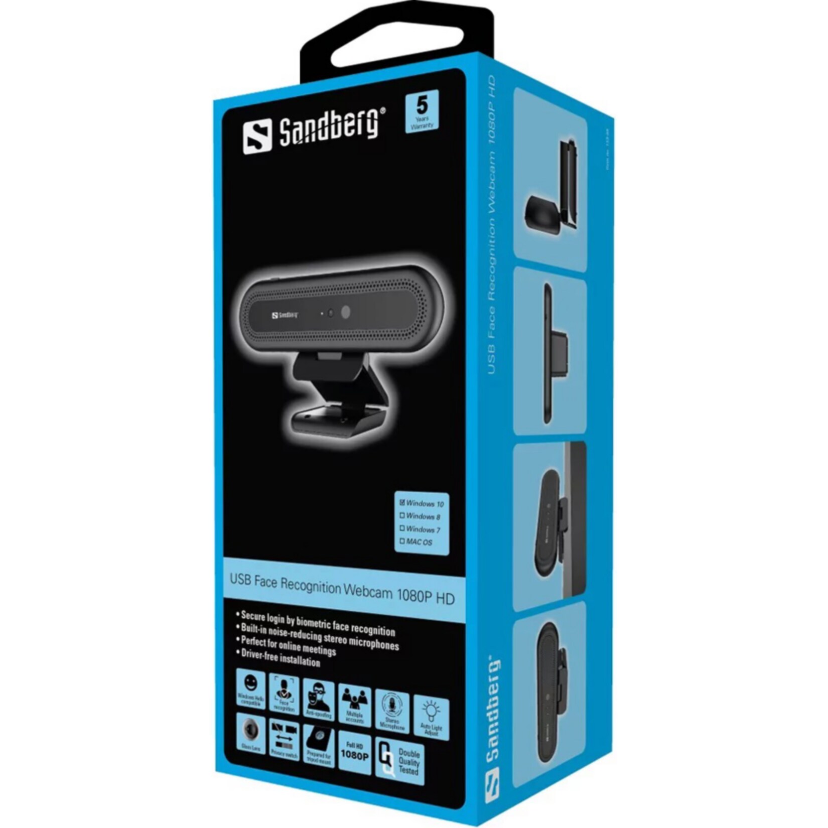 Sandberg Face Recognition Webcam 1080P