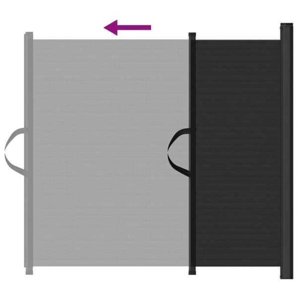 vidaXL Uttrekkbar kjæledyrport svart 117,5x125 cm
