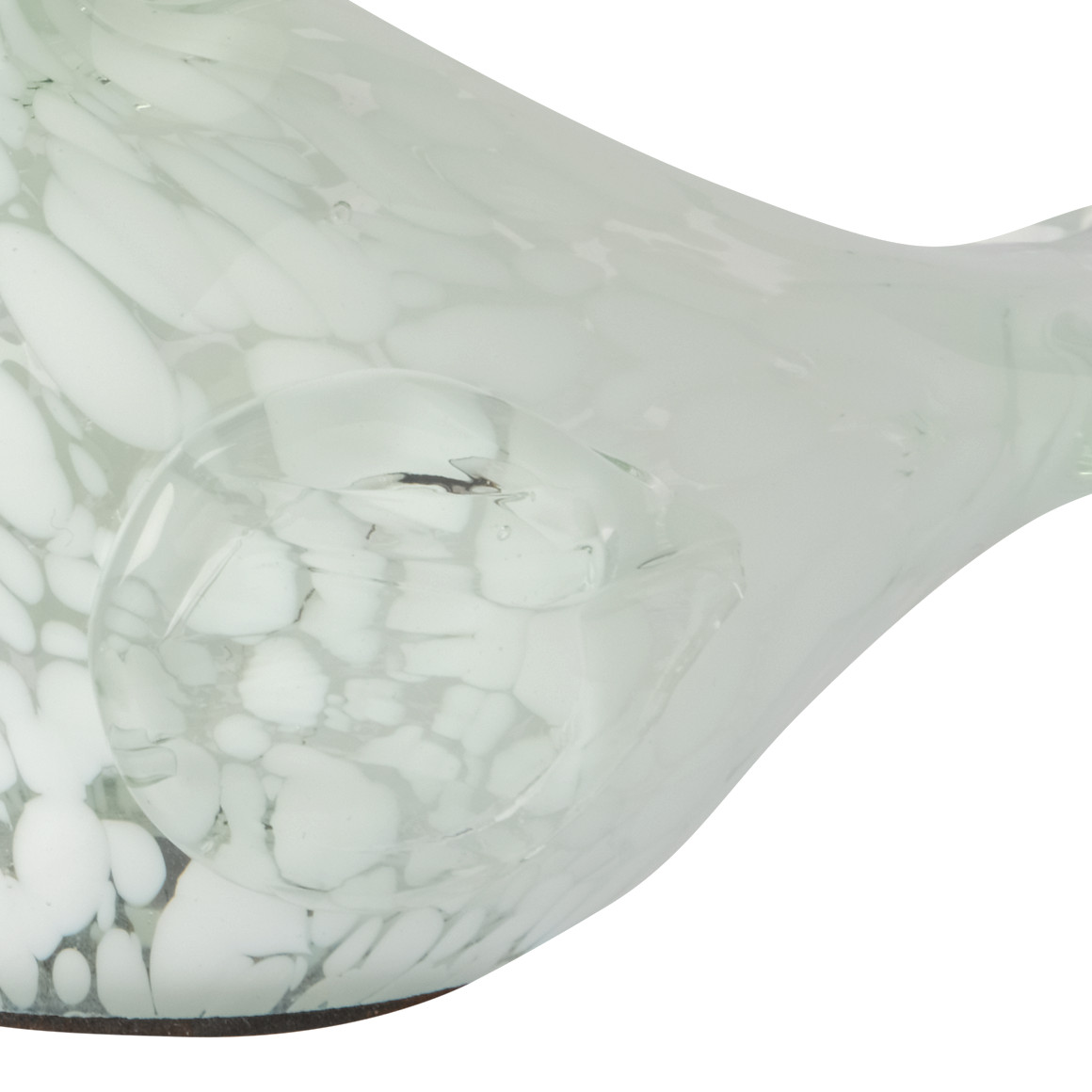 My Home Deko-Vogel aus Glas weiss / transparent