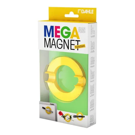 Dahle Mega Magnete Crircle XL gelb, Ø 80 mm mit Halter