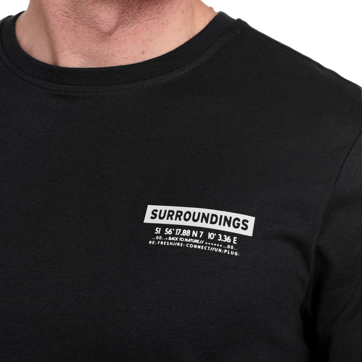 VanVaan Denim Herren T-Shirt mit Rücken-Print dunkelblau