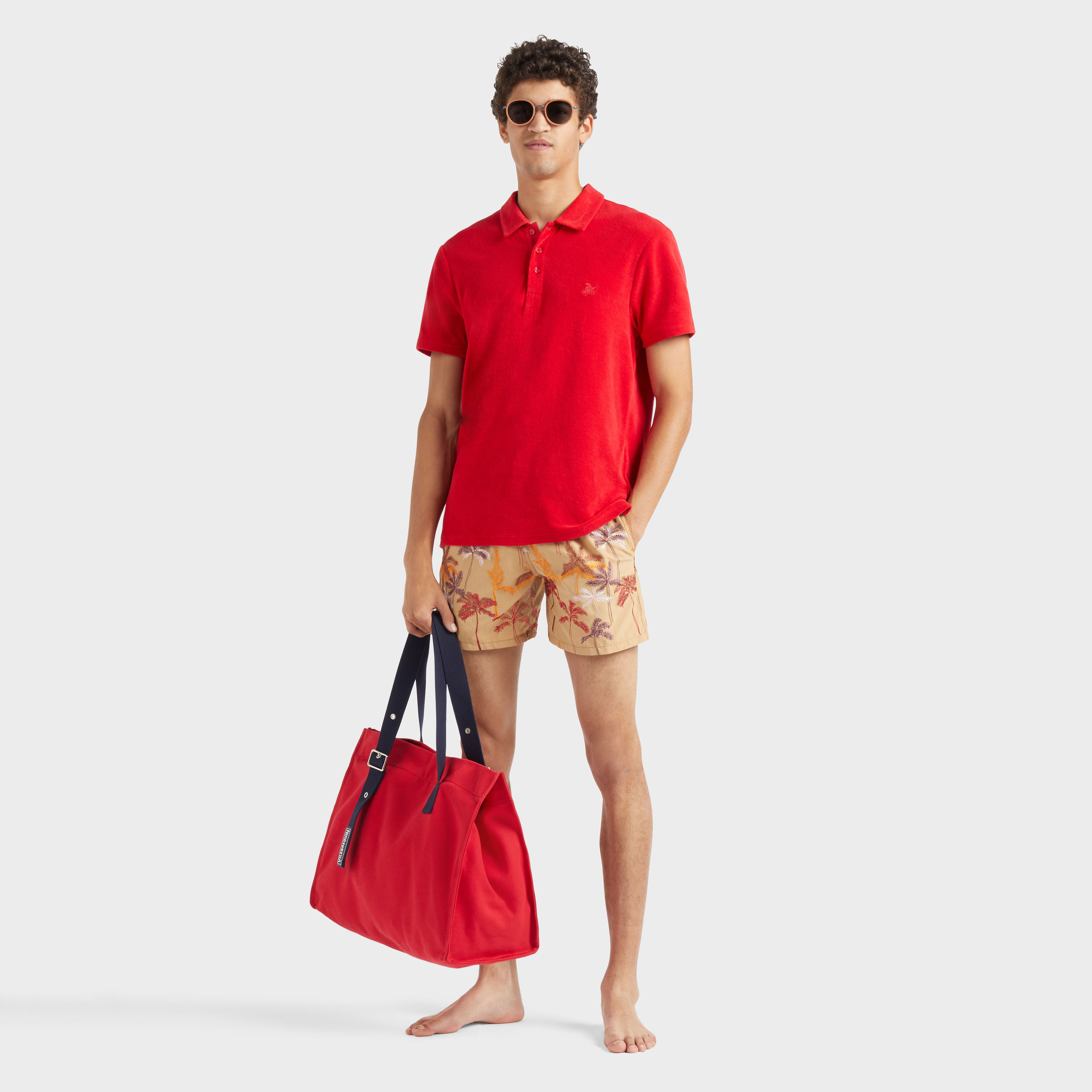 Maillot de bain homme brodé Palm Offset - Edition Limitée