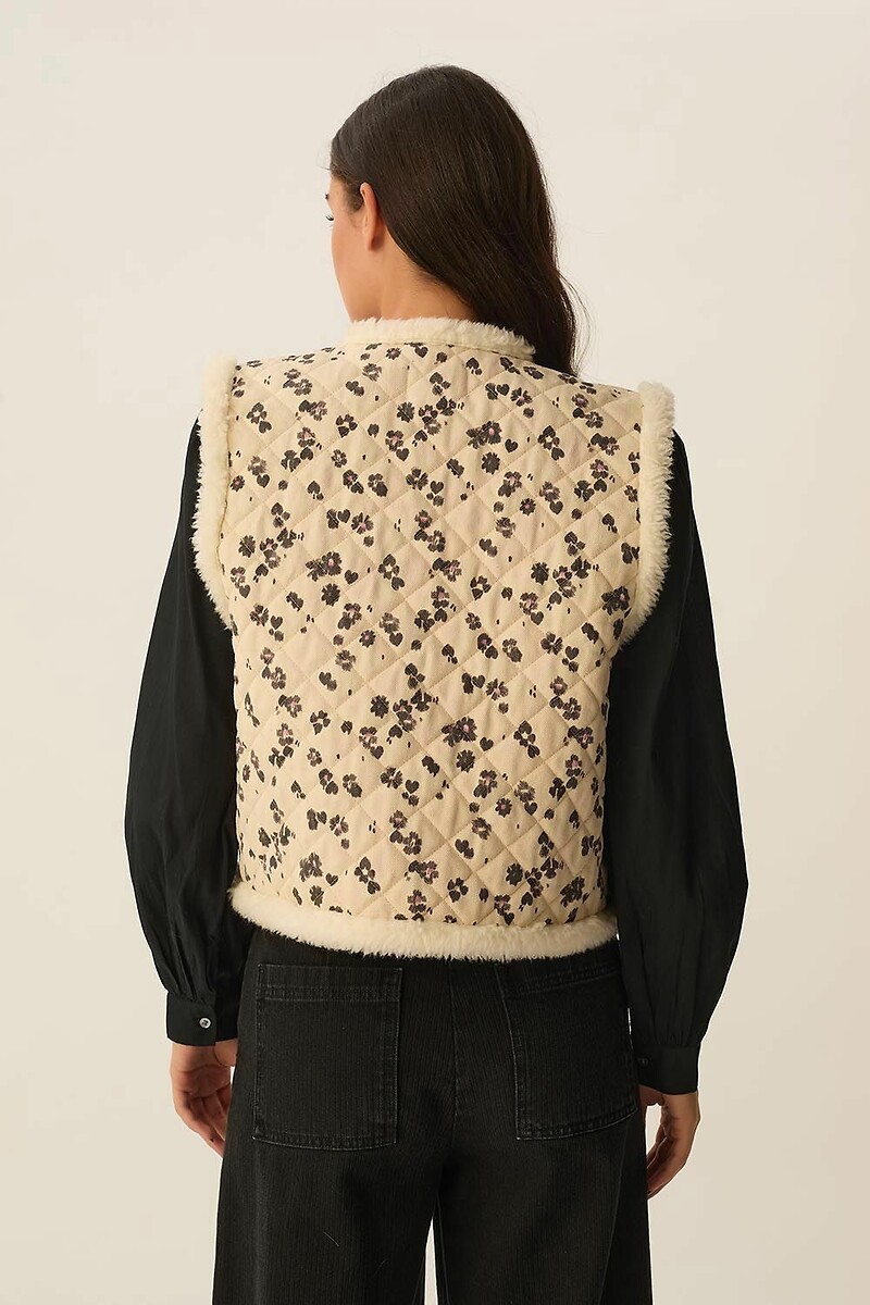 DES PETITS HAUTS<br>Jaqueta reversível sem mangas com estampa, ULMYR
