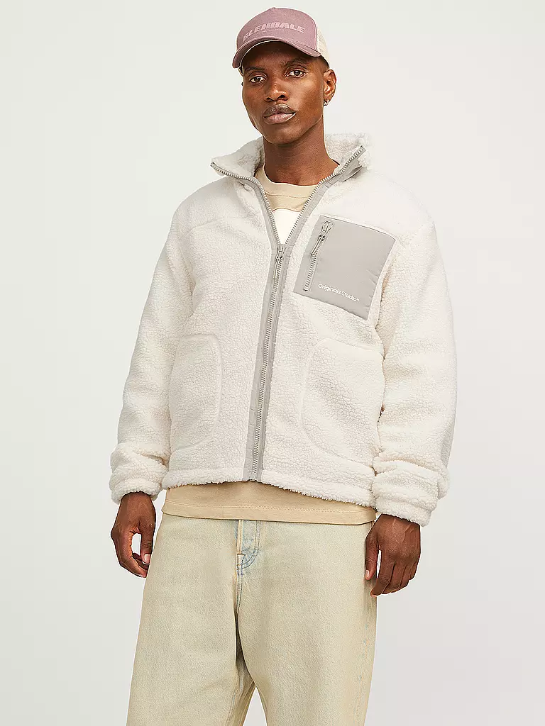 JACK & JONES Jacke in Felloptik JORVESTERBRO beige