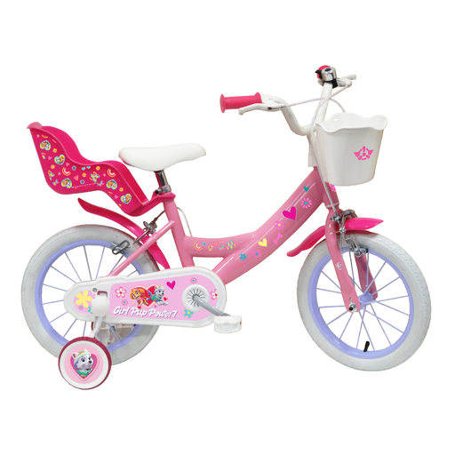 Bicicleta infantil Patrulha Canina de 35 cm (14 polegadas), para meninas de 4 a 6 anos.
