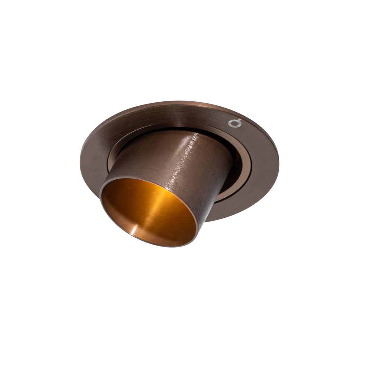 Set van 6 inbouwspots donkerbrons GU10 35mm rond kantelbaar - Installa