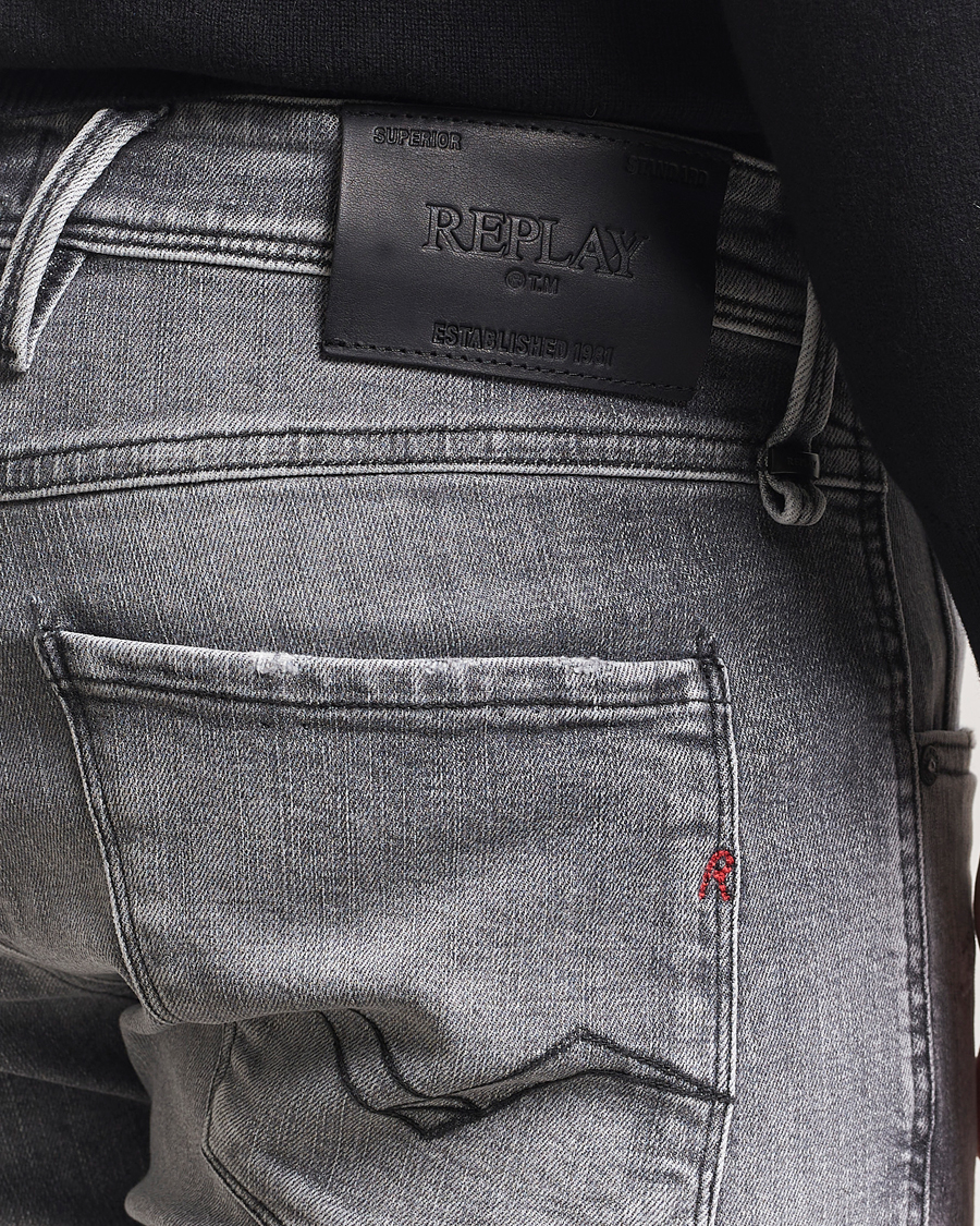 Replay Anbass Powerstretch Distressed Jeans Washed Grey