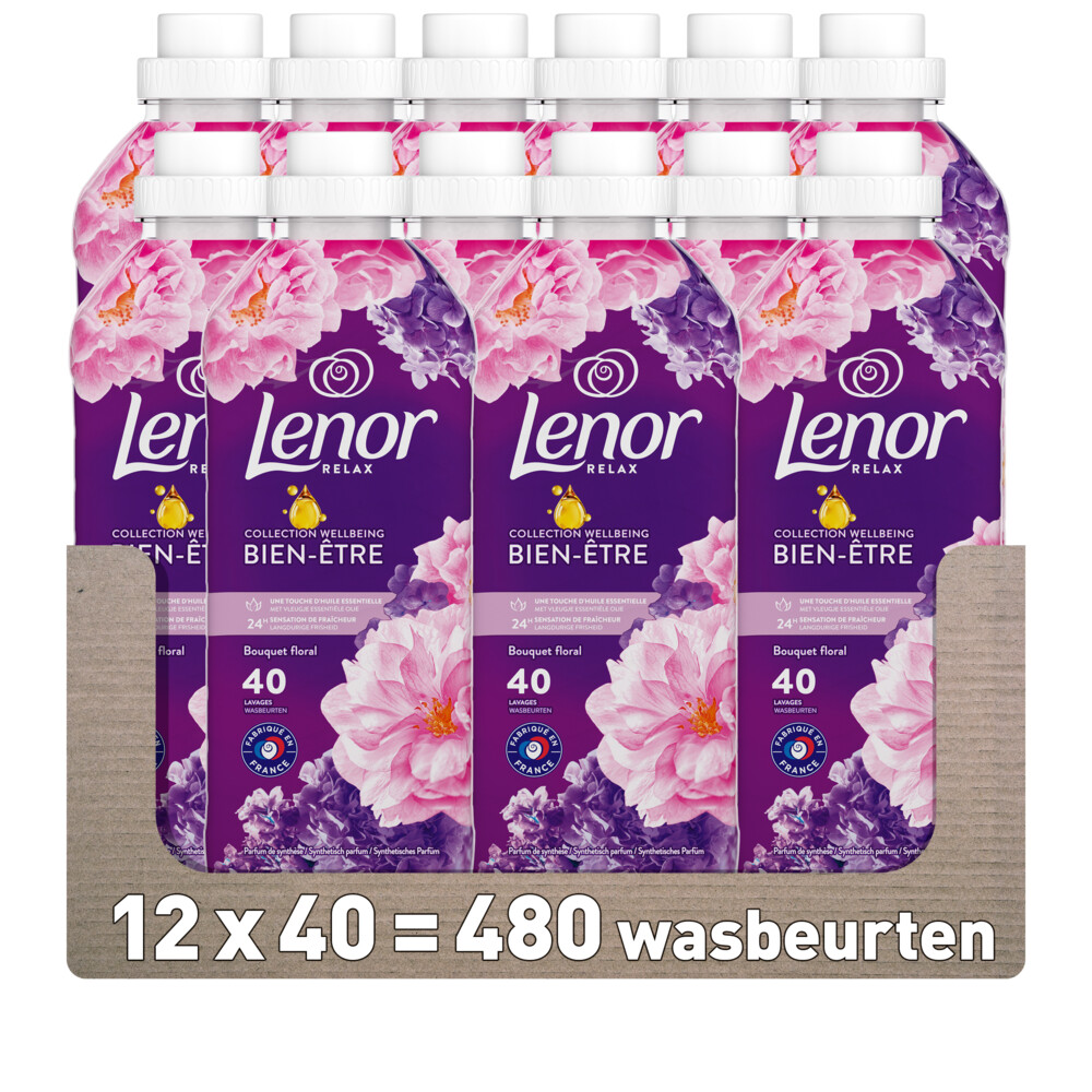 12x Lenor Wasverzachter Bloemenboeket 40 Wasbeurten840 ml