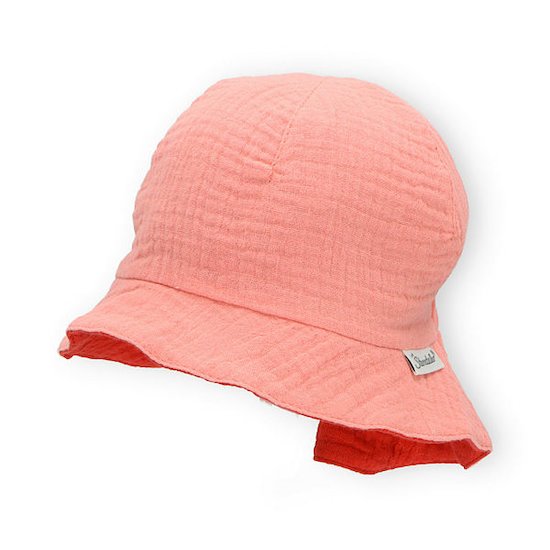 Casquette nuque longue réversible   Rouge/Rose        de               Sterntaler