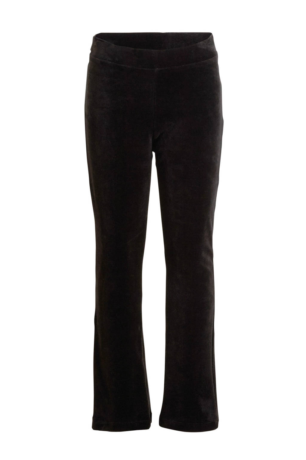 anytime velour flared legging zwart