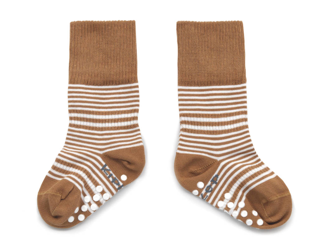 anti-slip blijf-sokjes 12-18 mnd camel