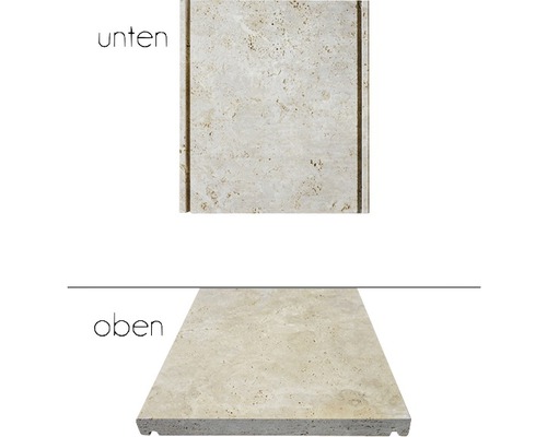 FLAIRSTONE Roma beige wandrandsteen met druiprand 115 x 27 x 3 cm