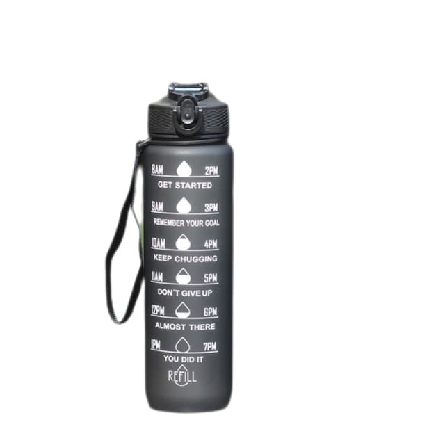 Sportsvandflaske 1000ml Sort