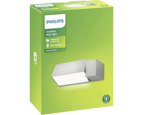 Buitenwandlamp, 1-lichts, grijs