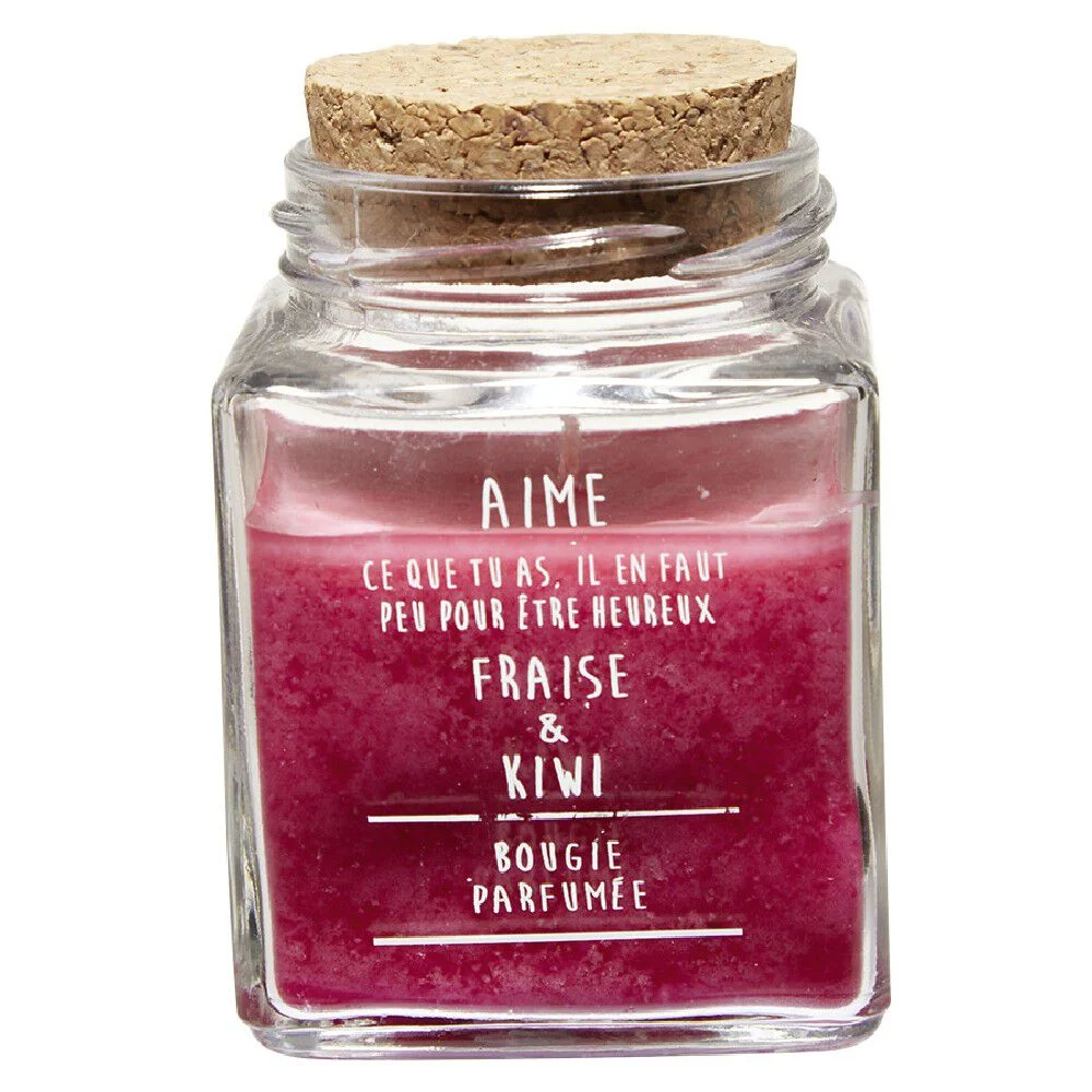 Bougie parfumée dans pot en verre