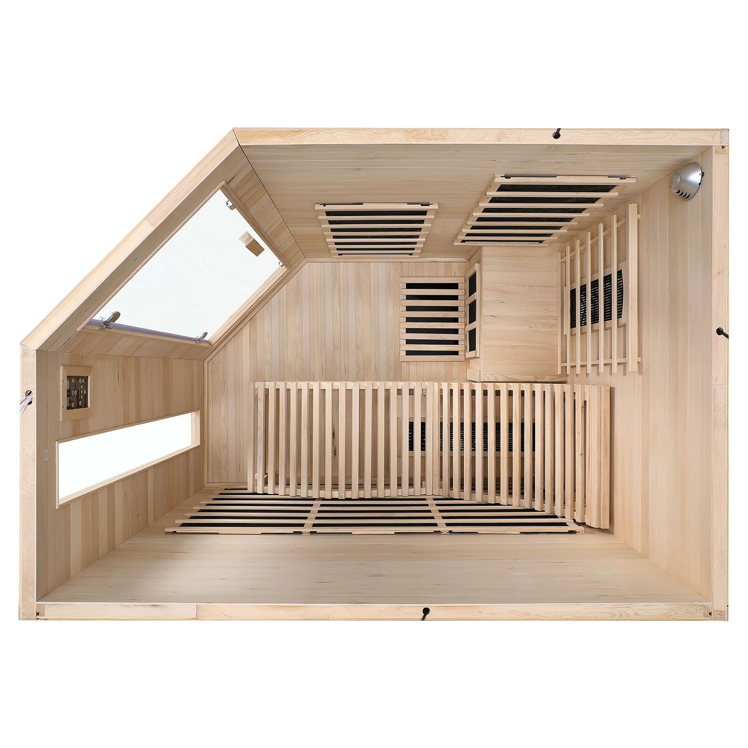 Artsauna Infrarotkabine Wärmekabine Esbjerg mit Triplex-Heizsystem & Hemlockholz