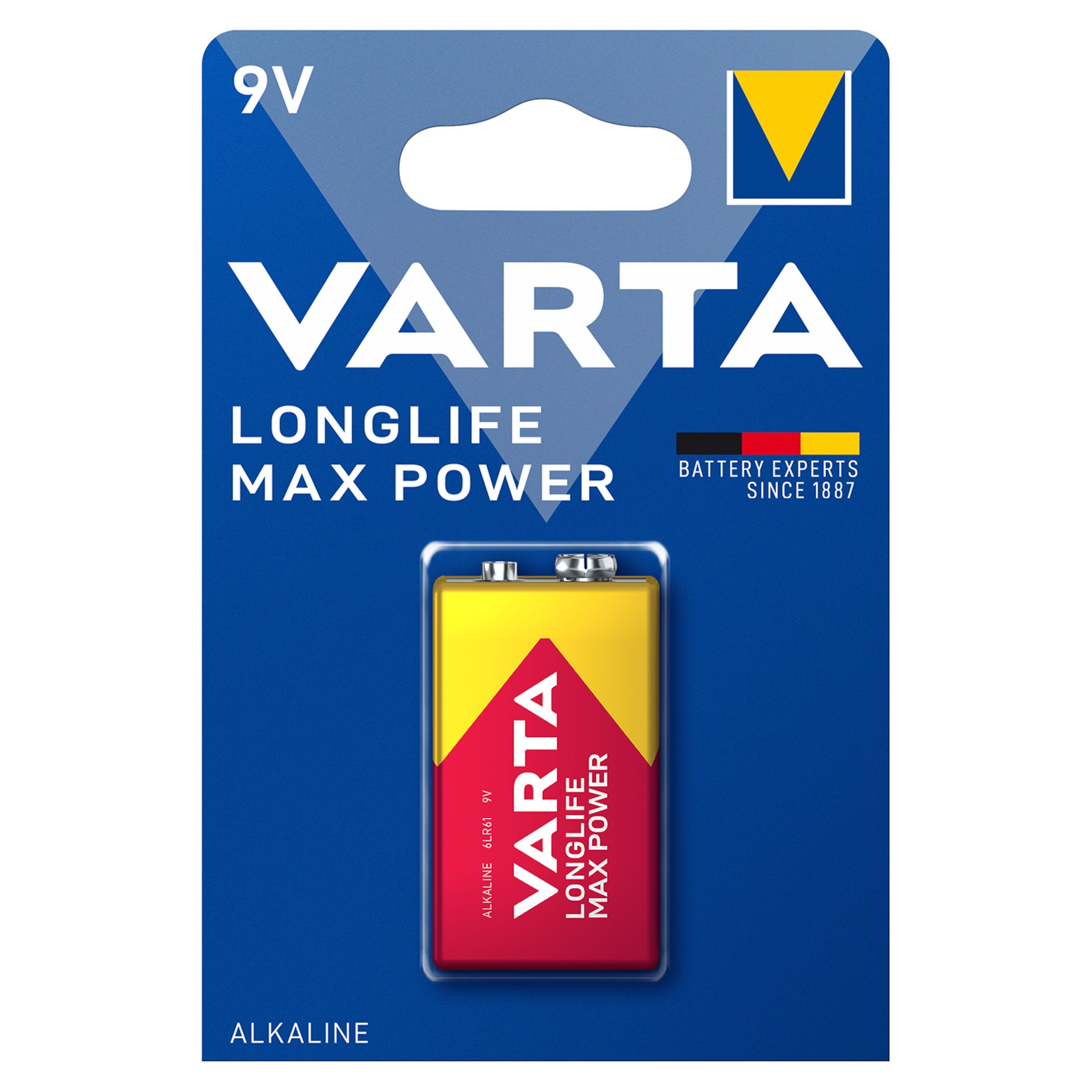 Varta Longlife Power Alkaliskt 9 V-batteri 1-pk.